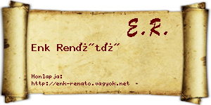 Enk Renátó névjegykártya